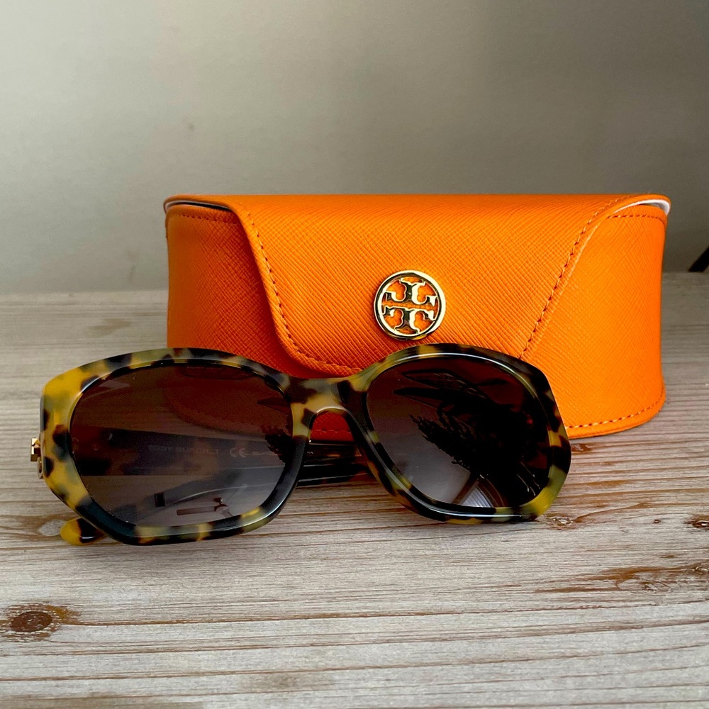 Authentic Tory Burch Tortoise Sunglasses with Original Case